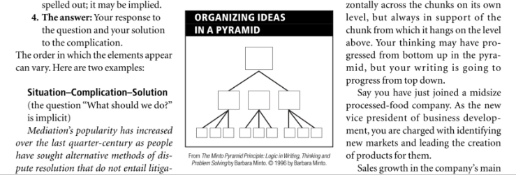 Organizing Ideas In A Pyramid