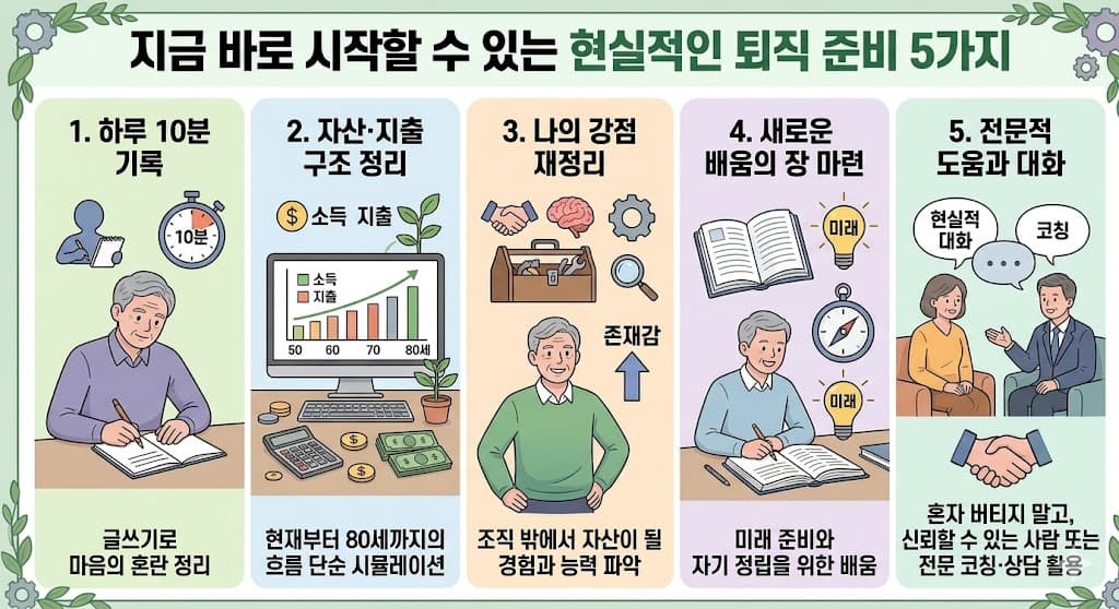 현실적인 퇴직 준비 5가지