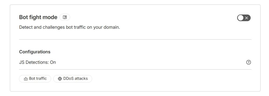 Cloudflare Bot fight mode